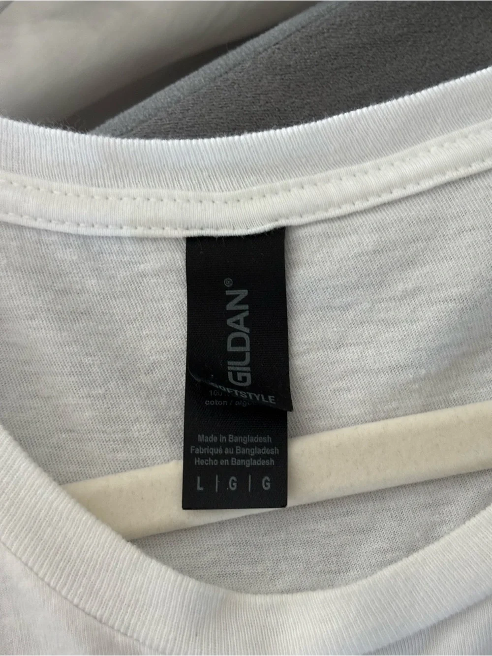 Gildan White Short-Sleeve Tee with Multicolor 